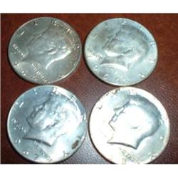 4 SILVER KENNEDY HALVES