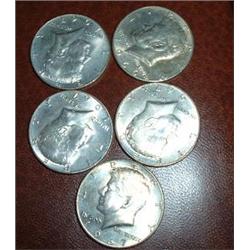 5 SILVER KENNEDY HALVES