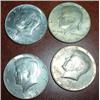 Image 1 : 4 SILVER KENNEDY HALVES
