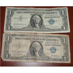 $1.00 SILVER CERTIFICATES (2 TOTAL)