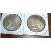 Image 1 : 2 PEACE SILVER DOLLARS
