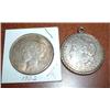 Image 1 : 1 PEACE DOLLAR, 1 MORGAN DOLLAR