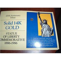 1986 14 CT. GOLD COMMEMORATIVE COIN