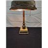 Image 1 : Vintage Bankers Lamp with Stone Base (Tested)
