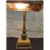 Image 2 : Vintage Bankers Lamp with Stone Base (Tested)
