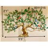 Image 1 : TREE WITH COLORFUL-FULL BIRDS METAL WALL DÉCOR
