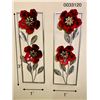 RED SILVER FLOWER SET