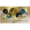 SPRINKLE METAL BLUE GOLD WALL DECOR WITH LED