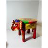 Image 1 : ELEPHANT SHAPE WOODEN STOOL 2 PIECES