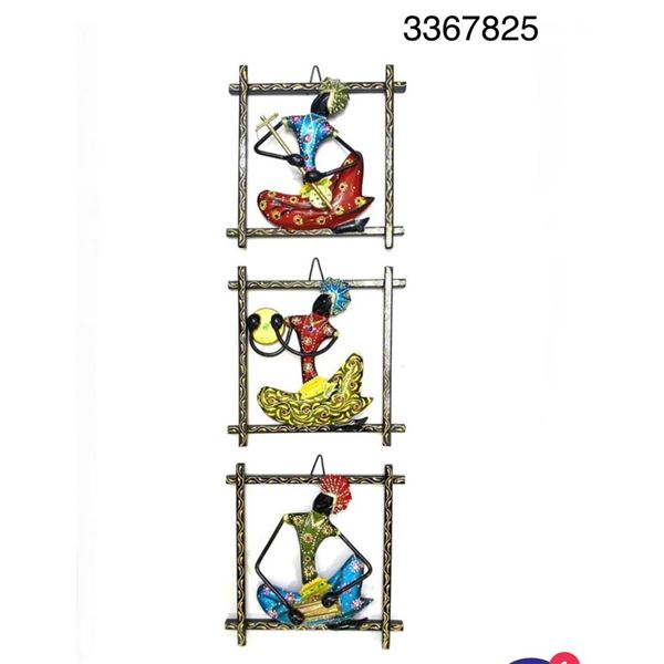 SET OF 3 SITTING HANG MUSICIANS METAL