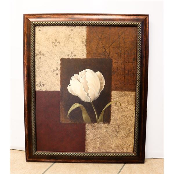 FLOWERS PRINT FRAMED 27X33"