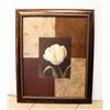 Image 1 : FLOWERS PRINT FRAMED 27X33"
