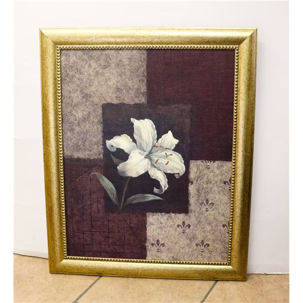 FLOWERS PRINT FRAMED 27X33"