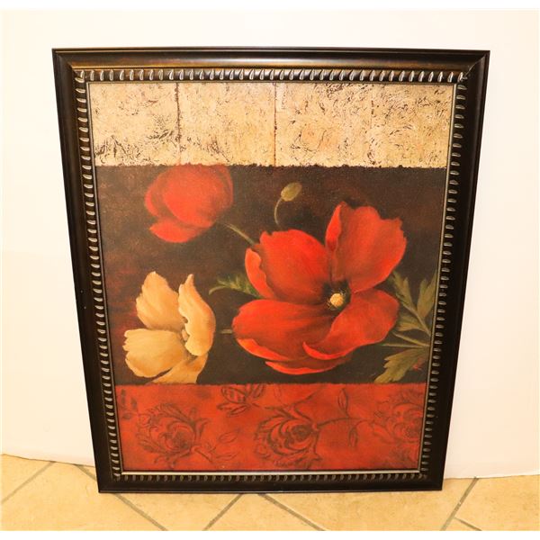 FLOWERS PRINT FRAMED 25X31"
