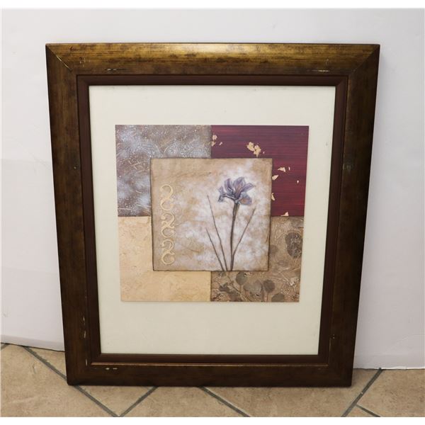 FLOWERS PRINT FRAMED 23X27"