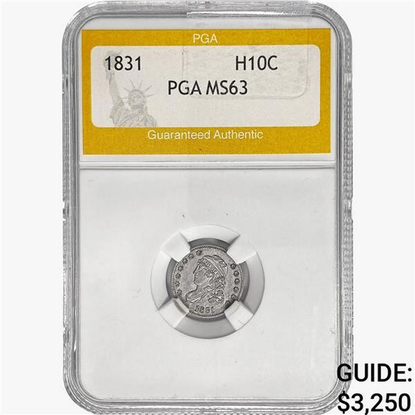 1831 Capped Bust Half Dime PGA MS63