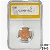 Image 1 : 1887 Indian Head Cent PGA MS64 RED