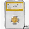 Image 1 : 1913 $2.50 Gold Quarter Eagle PGA MS65