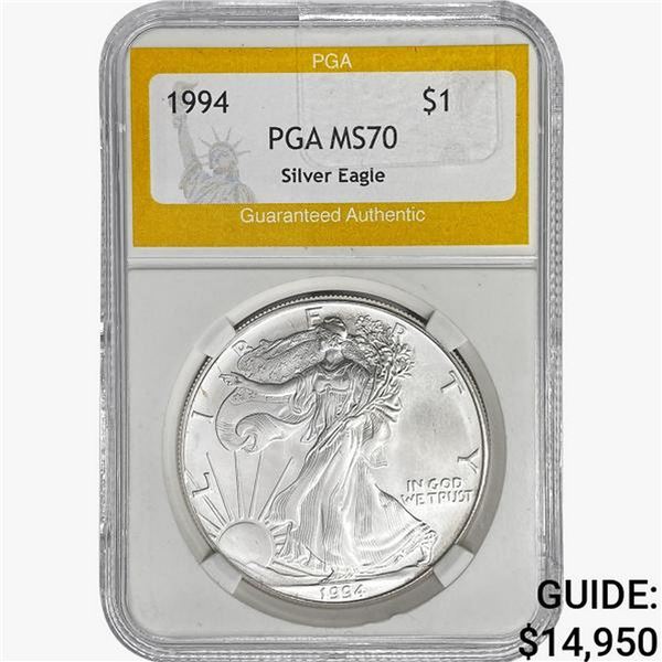 1994 American 1oz Silver Eagle PGA MS70