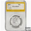 Image 1 : 1861 Seated Liberty Half Dollar PGA MS64+