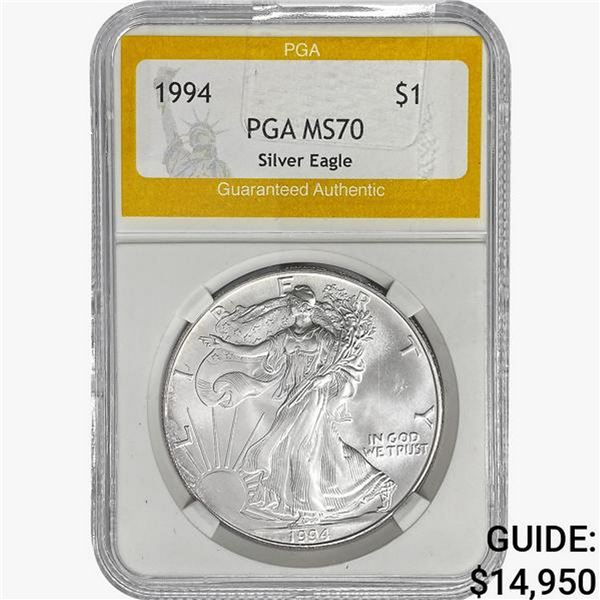 1994 American 1oz Silver Eagle PGA MS70