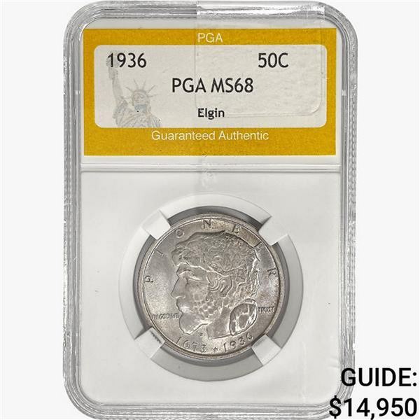 1936 Elgin Half Dollar PGA MS68