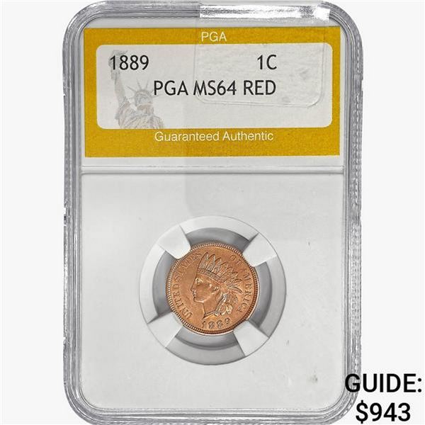 1889 Indian Head Cent PGA MS64 RED