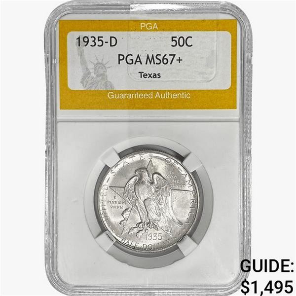 1935-D Texas Half Dollar PGA MS67+