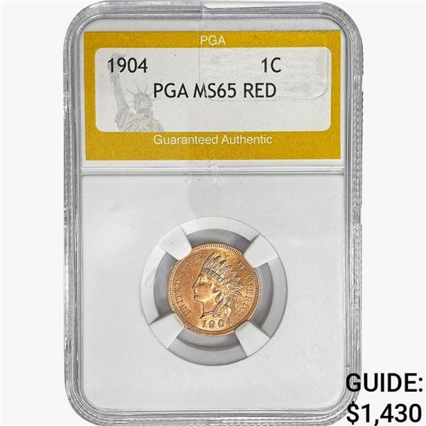 1904 Indian Head Cent PGA MS65 RED