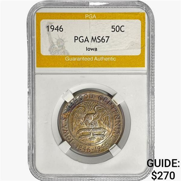 1946 Iowa Half Dollar PGA MS67