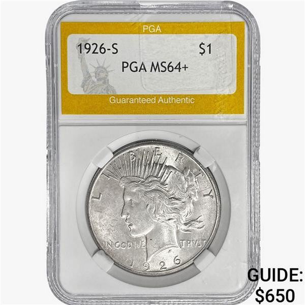 1926-S Silver Peace Dollar PGA MS64+