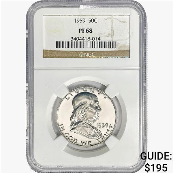 1959 Franklin Half Dollar NGC PF68