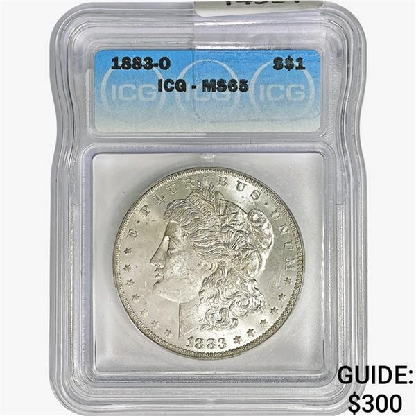1883-O Morgan Silver Dollar ICG MS65