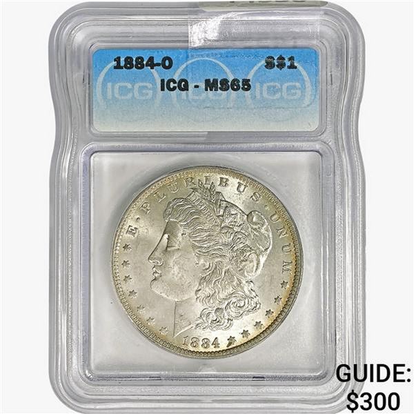 1884-O Morgan Silver Dollar ICG MS65