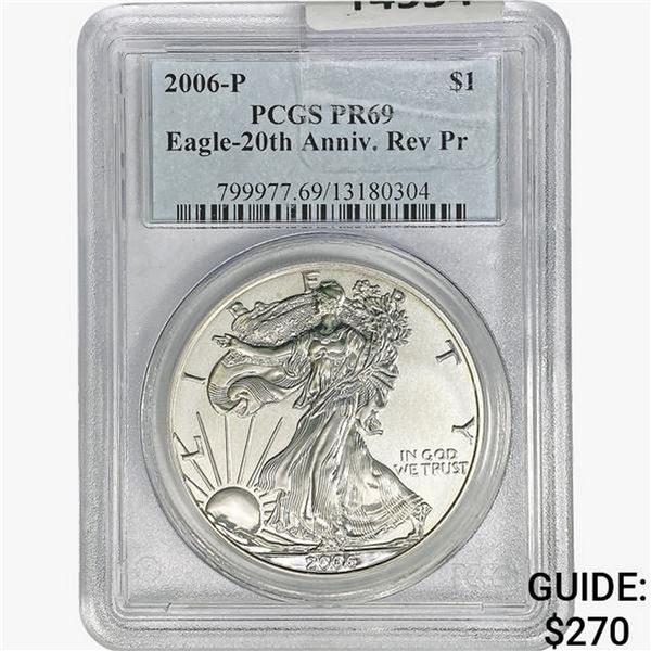 2006-P American 1oz Silver Eagle PCGS PR69 REV PR