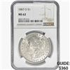Image 1 : 1887-O Morgan Silver Dollar NGC MS62