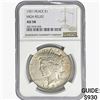 Image 1 : 1921 Silver Peace Dollar NGC AU58 High Relief