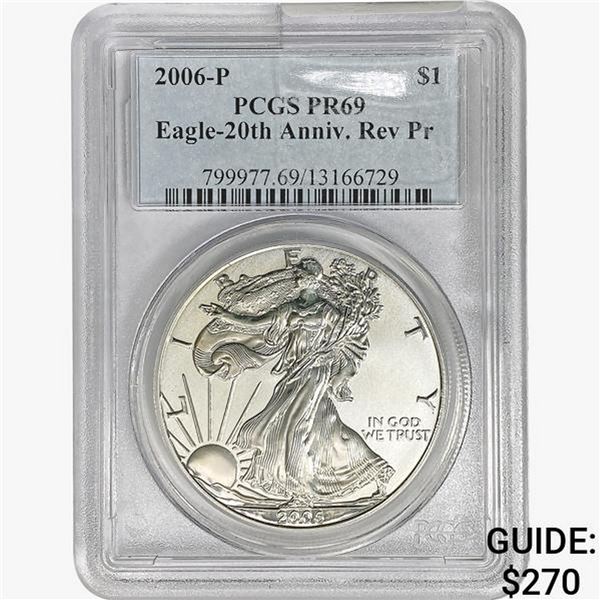 2006-P American 1oz Silver Eagle PCGS PR69 REV PR