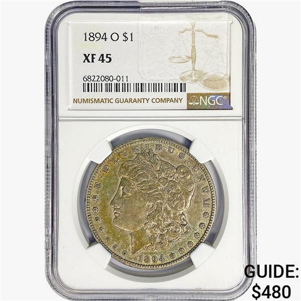 1894-O Morgan Silver Dollar NGC XF45