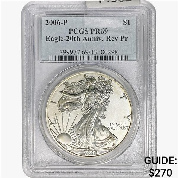 2006-P American 1oz Silver Eagle PCGS PR69 REV PR