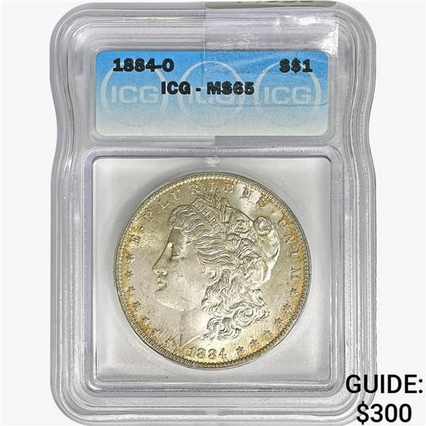 1884-O Morgan Silver Dollar ICG MS65