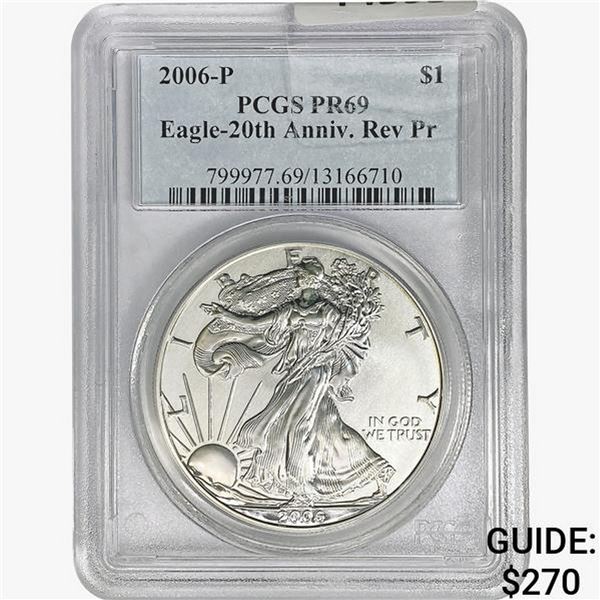 2006-P American 1oz Silver Eagle PCGS PR69 REV PR