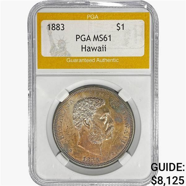 1883 Kingdom of Hawaii Dollar PGA MS61