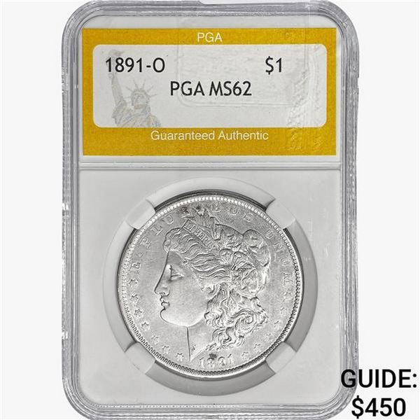 1891-O Morgan Silver Dollar PGA MS62