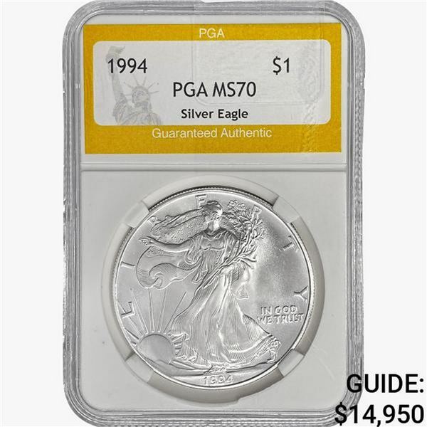 1994 American 1oz Silver Eagle PGA MS70
