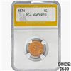 Image 1 : 1874 Indian Head Cent PGA MS63 RED