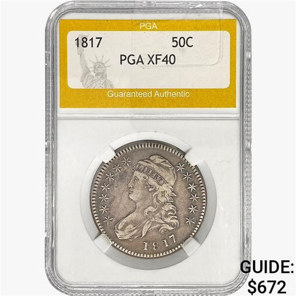 1817 Capped Bust Half Dollar PGA XF40