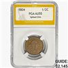 Image 1 : 1804 Draped Bust Half Cent PGA AU55 Spiked Chin