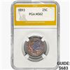 Image 1 : 1893 Barber Quarter PGA MS62