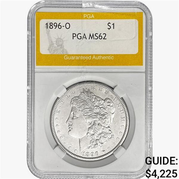 1896-O Morgan Silver Dollar PGA MS62